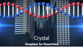  Presentation with medical dna - Slide set having image-of-revolving-dna-strand background and a navy blue colored foreground