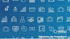  Presentation with digital finance - Theme with image-of-rows-of-business background and a teal colored foreground