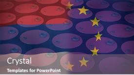  Presentation with international politics - PPT layouts enhanced with image-of-russian-and-european background and a gray colored foreground