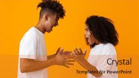  Presentation with africas cute - Cool new PPT layouts with image of sad quarrel young backdrop and a gold colored foreground