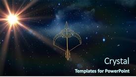  Presentation with astrology - PPT theme enhanced with image-of-sagittarius-star-sign background and a wine colored foreground