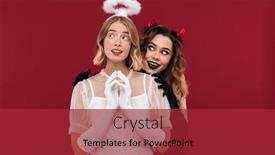  Presentation with demon - Cool new slide deck with image of scary woman demon backdrop and a red colored foreground