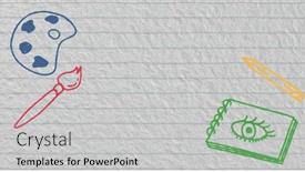  Presentation with global education - Presentation theme featuring image-of-school-items-drawings background and a light gray colored foreground