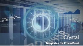  Presentation with computer room - Slide set enhanced with image-of-scope-scanning background and a ocean colored foreground