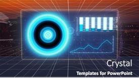  Presentation with scope - PPT theme with image-of-scope-scanning background and a ocean colored foreground