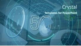  Presentation with scope - PPT theme consisting of image-of-scope-scanning background and a ocean colored foreground