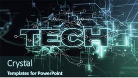  Presentation with scope - Theme featuring image-of-scope-scanning background and a ocean colored foreground