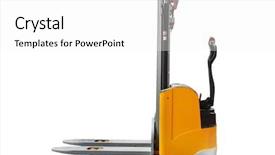  Presentation with self - Cool new theme with image of self-propelled loader backdrop and a white colored foreground