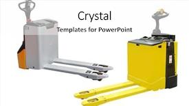  Presentation with self - Beautiful PPT layouts featuring image of self-propelled loaders backdrop and a white colored foreground