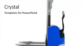  Presentation with self - Theme consisting of image of self-propellered loader background and a white colored foreground