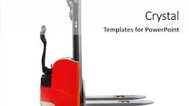  Presentation with self - PPT theme featuring image of self-propellered loader background and a white colored foreground