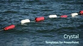  Presentation with water life - Colorful presentation enhanced with image of several buoys backdrop and a  colored foreground
