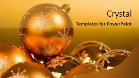  Presentation with christmas balls disco ball - Slides enhanced with image of several christmas balls background and a  colored foreground