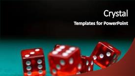  Presentation with red - Audience pleasing slides consisting of image of several red dice backdrop and a black colored foreground