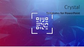  Presentation with global red - Theme with image-of-shapes-and-qr background and a light blue colored foreground