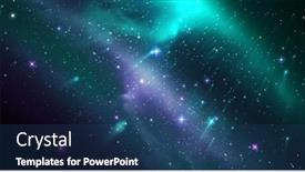  Presentation with shining stars - Presentation design with image-of-shining-stars background and a ocean colored foreground