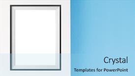  Presentation with simple templlaets - Slides enhanced with image of simple poster frame background and a light blue colored foreground