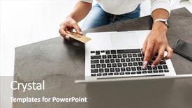  Presentation with african american girl power business - Slides enhanced with image of skinny african american background and a  colored foreground