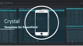  Presentation with connections - PPT layouts featuring image-of-smartphone-icon background and a ocean colored foreground