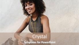  Presentation with ground water - Cool new slides with image-of-smiling-african-american backdrop and a coral colored foreground