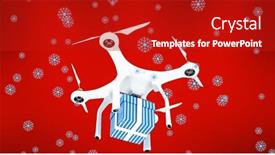  Presentation with falling snow - Presentation design with image-of-snow-falling-over background and a crimson colored foreground