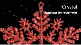  Presentation with star red - Theme having image-of-snow-falling-over background and a black colored foreground