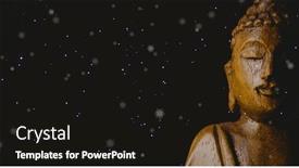  Presentation with falling snow - Presentation theme consisting of image-of-snow-falling-over background and a  colored foreground