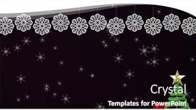  Presentation with christmas black - PPT layouts consisting of image-of-snowflakes-falling-over background and a black colored foreground