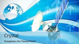  Presentation with solar power - Colorful theme enhanced with image of solar power satellite backdrop and a light blue colored foreground