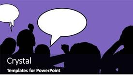  Presentation with global education - Presentation theme consisting of image-of-speech-bubbles background and a wine colored foreground