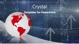  Presentation with spinning globe - Slide deck with image-of-spinning-globe-arrow background and a ocean colored foreground