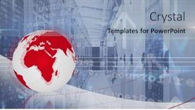  Presentation with computer storage - Presentation with image-of-spinning-globe-arrow background and a  colored foreground