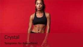  Presentation with african american marriage - Beautiful theme featuring image of sportive african american backdrop and a crimson colored foreground