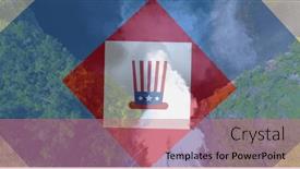  Presentation with blue squares - PPT theme with image-of-squares-in-red background and a coral colored foreground