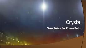  Presentation with police car flashing roof lights - Colorful presentation enhanced with image of stadium in lights backdrop and a ocean colored foreground