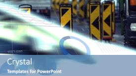  Presentation with computer processing - PPT theme consisting of image-of-statistics-and-data background and a teal colored foreground