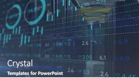 Presentation with servers - Presentation design consisting of image-of-statistics-and-data background and a ocean colored foreground