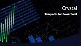  Presentation with data processing - Theme enhanced with image-of-statistics-and-financial background and a  colored foreground