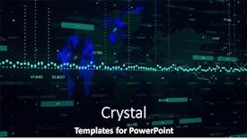  Presentation with data processing - Slide set with image-of-statistics-and-financial background and a black colored foreground