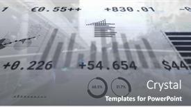  Presentation with digital image processing - Slide set having image-of-statistics-processing-over background and a gray colored foreground