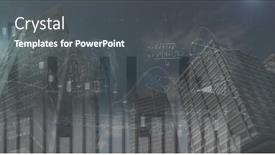  Presentation with image processing - PPT theme with image-of-statistics-processing background and a dark gray colored foreground