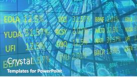  Presentation with connections - Theme consisting of image-of-stock-data-moving background and a teal colored foreground