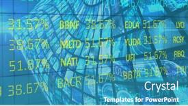  Presentation with connections - Slides with image-of-stock-data-moving background and a teal colored foreground