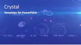  Presentation with digital finance - Theme featuring image-of-stock-exchange-financial background and a cobalt blue colored foreground