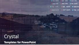  Presentation with technology economy - PPT layouts consisting of image-of-stock-market-data background and a wine colored foreground