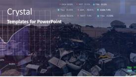  Presentation with technology economy - Presentation design consisting of image-of-stock-market-data background and a gray colored foreground