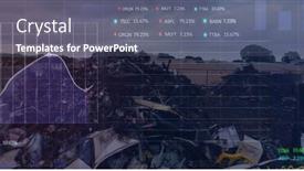  Presentation with technology economy - Presentation having image-of-stock-market-data background and a gray colored foreground