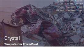  Presentation with technology economy - Presentation theme with image-of-stock-market-data background and a dark gray colored foreground