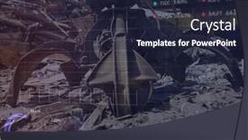  Presentation with technology economy - Presentation enhanced with image-of-stock-market-data background and a wine colored foreground