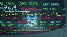  Presentation with technology economy - Presentation theme enhanced with image-of-stock-market-data background and a ocean colored foreground
